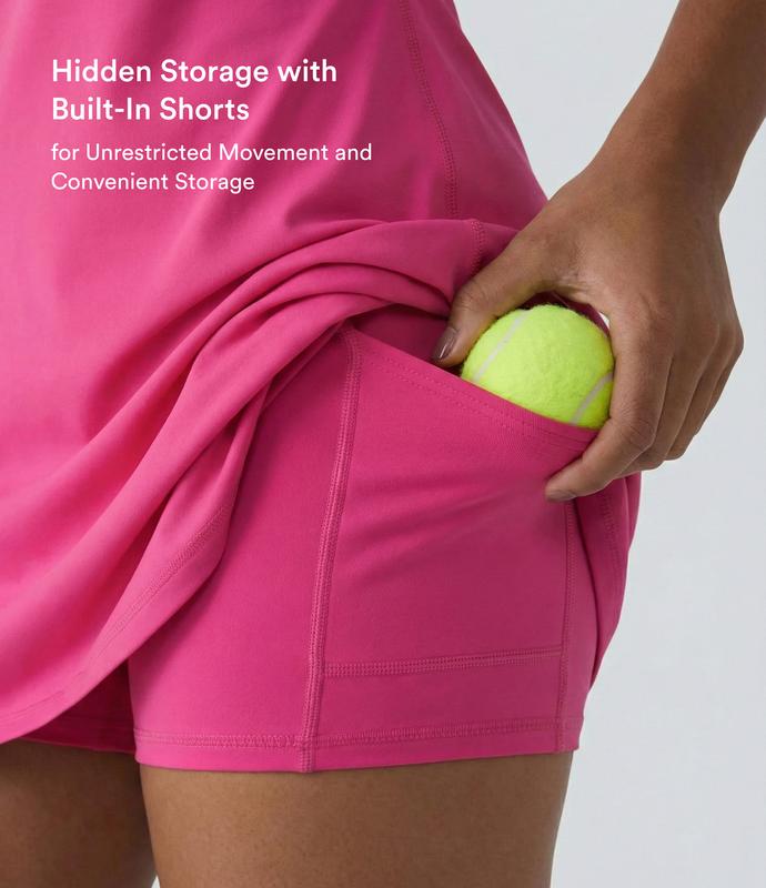 Softlyzero Backless Active Dress with Built-in Shorts