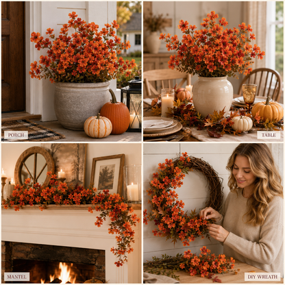 🎁 Last Day 50% OFF - Fall Artificial Flowers For Halloween & Autumn Decor