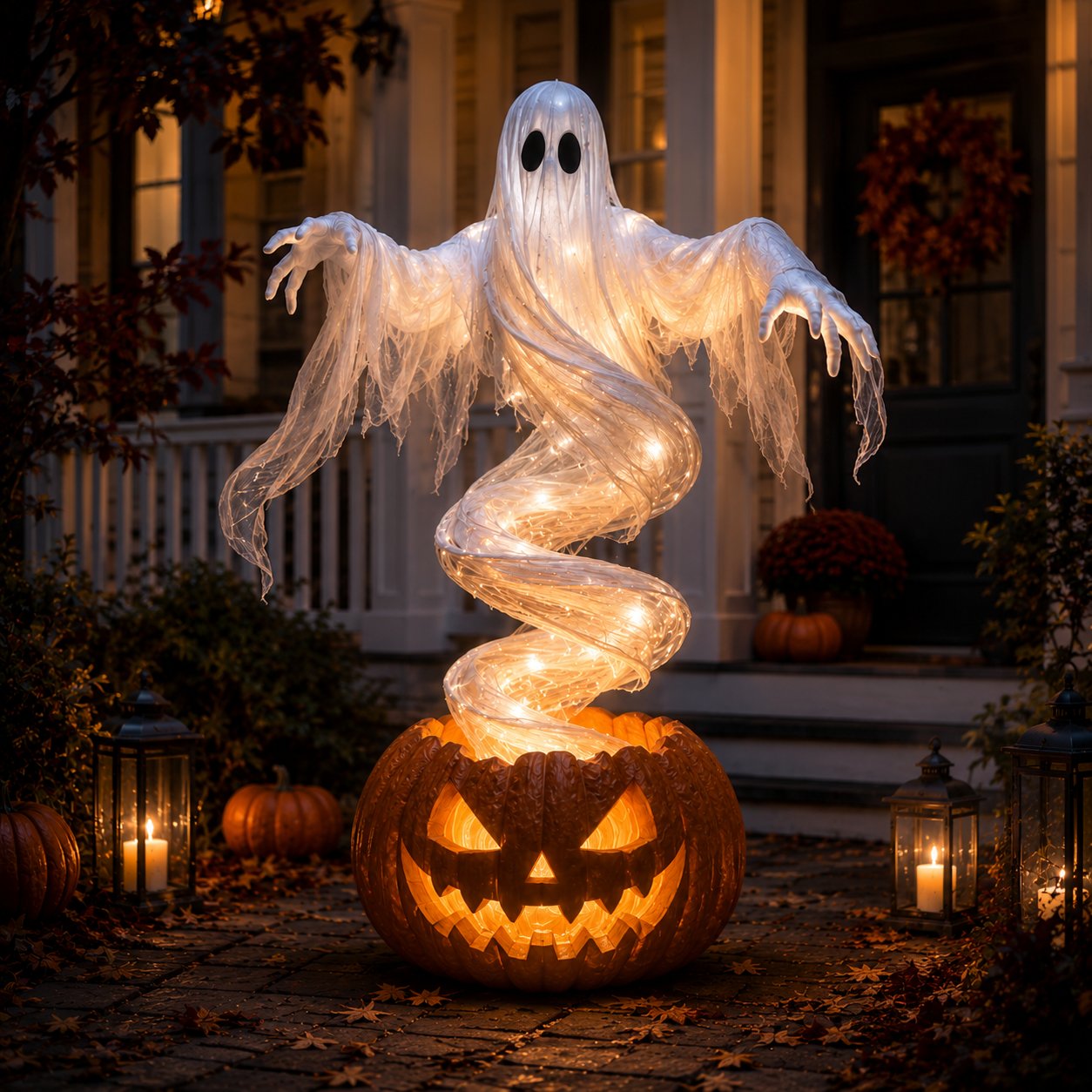 👻Swirling Ghost Pumpkin Yard Lamp🎃 - ✨BUY 1