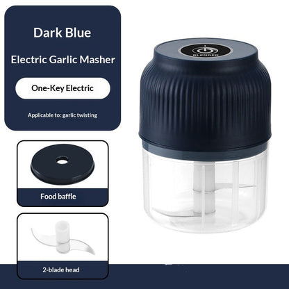 Electric Garlic Chopper, Mini Portable Veggie Chopper, 250ML Garlic Grinder Masher Onion Grinder, Blender To Vegetable, Wireless Food Processor For Ginger, Chili, Fruit, Meat