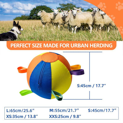 Durable Inflatable Fabric Dog Play Ball，3 Sizes Available