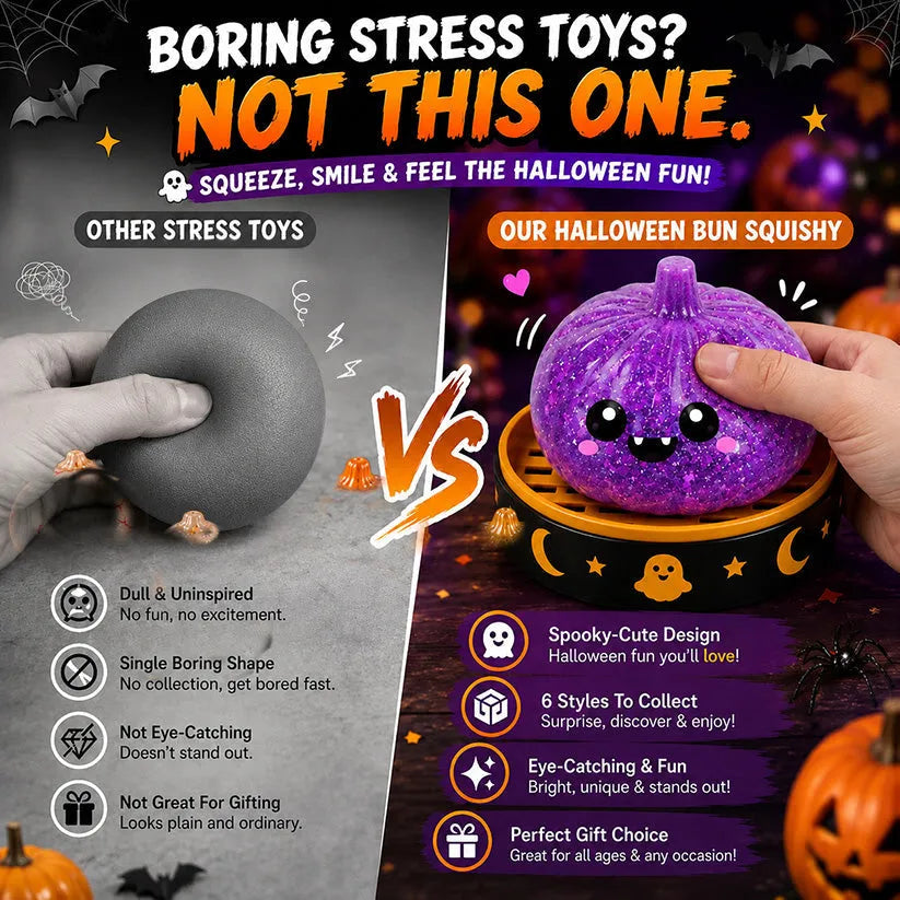🎃👻Halloween Steamed Bun Stress Relief Toy Set