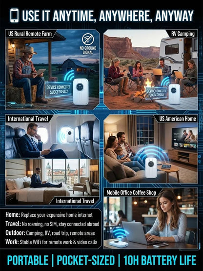 🌍 Boundless Portable WiFi – Global Coverage for Travel & Business🛡️