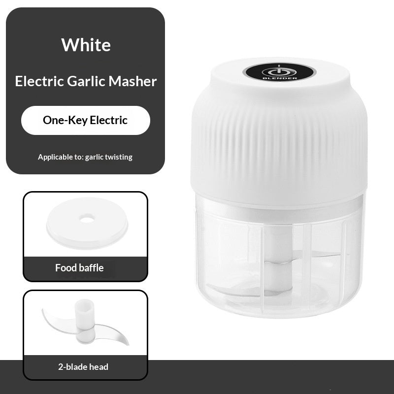 Electric Garlic Chopper, Mini Portable Veggie Chopper, 250ML Garlic Grinder Masher Onion Grinder, Blender To Vegetable, Wireless Food Processor For Ginger, Chili, Fruit, Meat