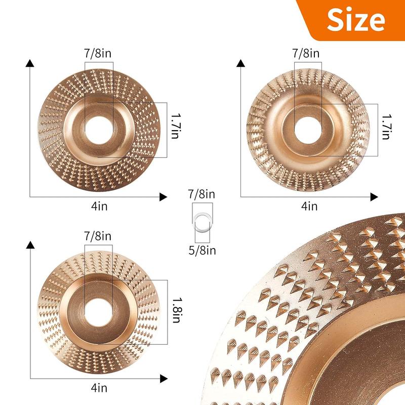 4" Wood Carving Disc + 10-Piece Hex Shank Rotary File Set – Ultimate Woodworking Shaping & Carving Kit