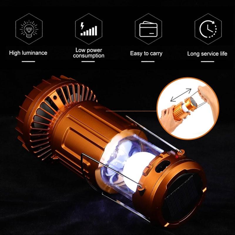 5-in-1 Rechargeable Camping Lantern with Powerful Cooling Fan