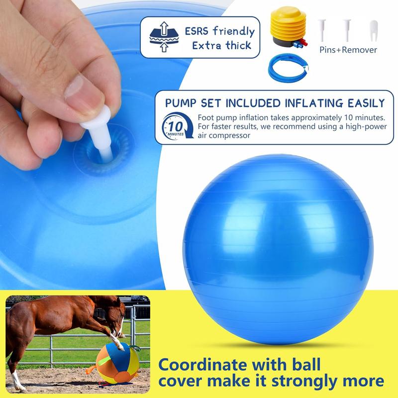 Durable Inflatable Fabric Dog Play Ball，3 Sizes Available
