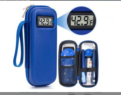 Insulin Cooler Travel Case with Temperature Display - Black