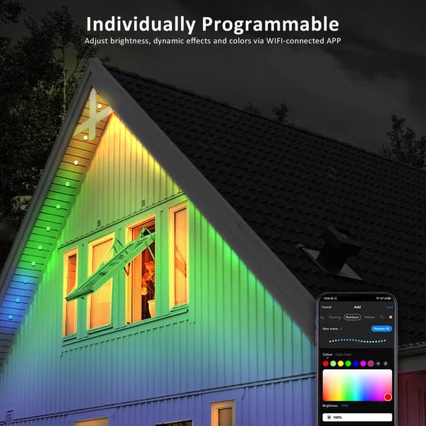 🎅Early Christmas 49% OFF - Smart Rainbow LED Permanent Outdoor Light - Smartlight 🎁