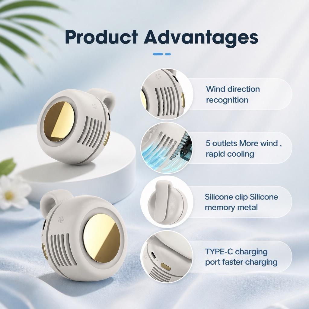 🌟 Portable Silent Mini Bladeless Electric Fan 🌟