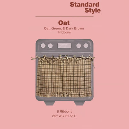 🧺 Handmade Oven Skirts | Farmhouse Kitchen Décor🔒 Heat-Resistant | 🎀 Effortless Install | ✨ Hide Clutter & Elevate Style