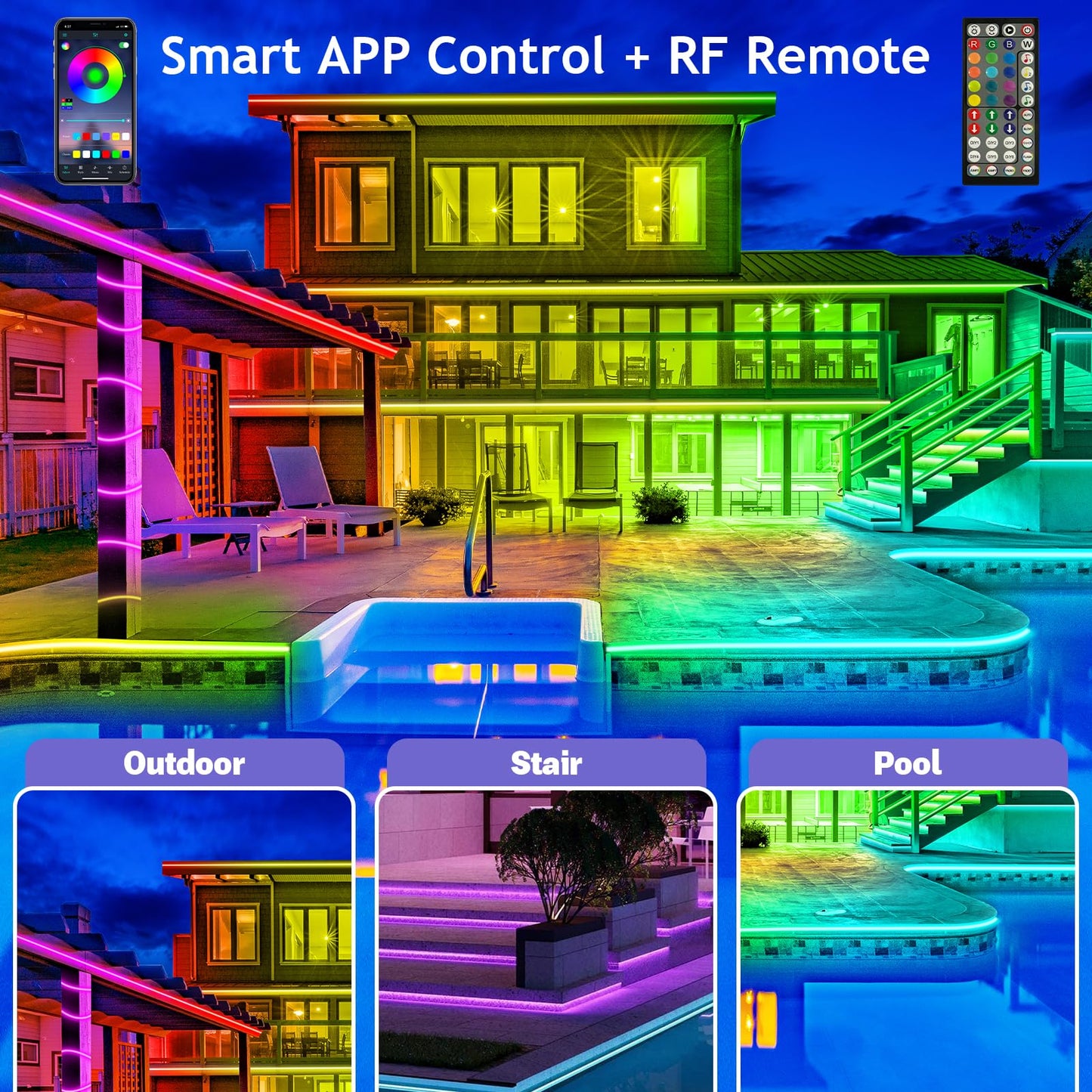 🎅Early Christmas 49% OFF - Smart Rainbow LED Permanent Outdoor Light - Smartlight 🎁