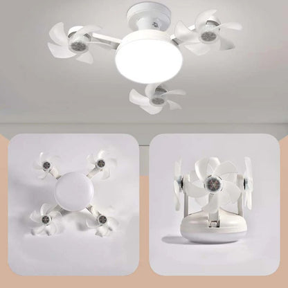 E27 Ceiling Fan Light with Remote, Silent LED Fan & Light 2-in-1 for Bedroom