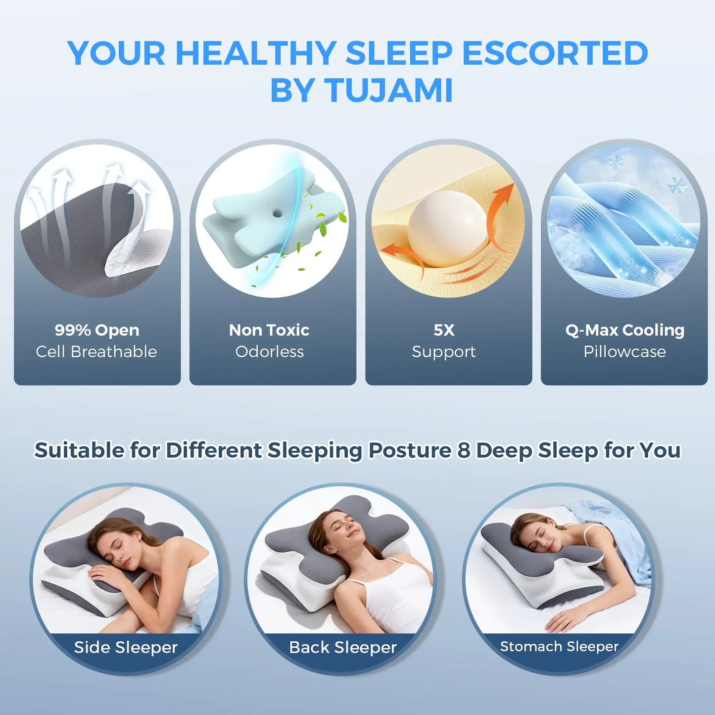 😴Last Day 49% OFF🔥Cervical Neck Pain Memory Foam Pillow
