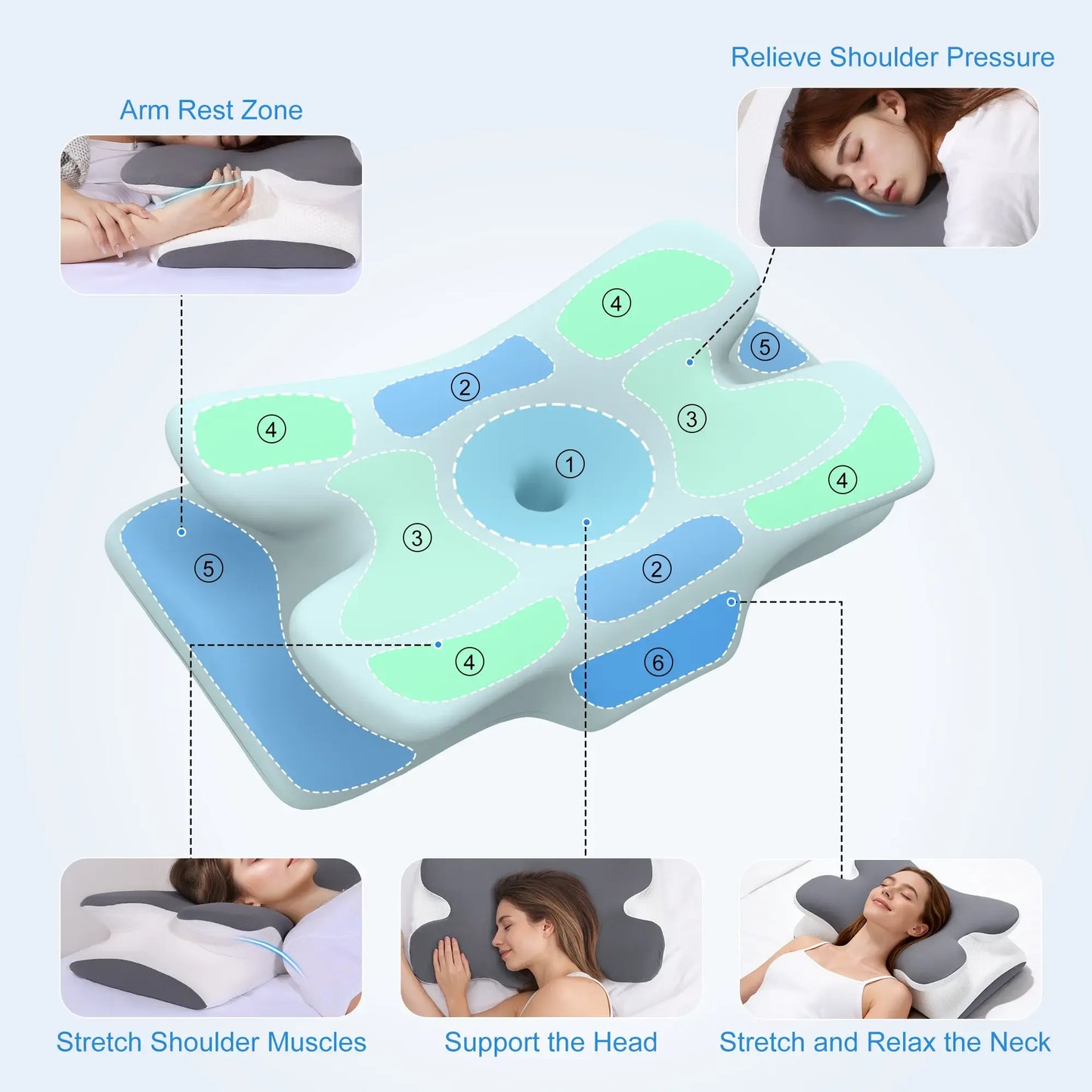 😴Last Day 49% OFF🔥Cervical Neck Pain Memory Foam Pillow