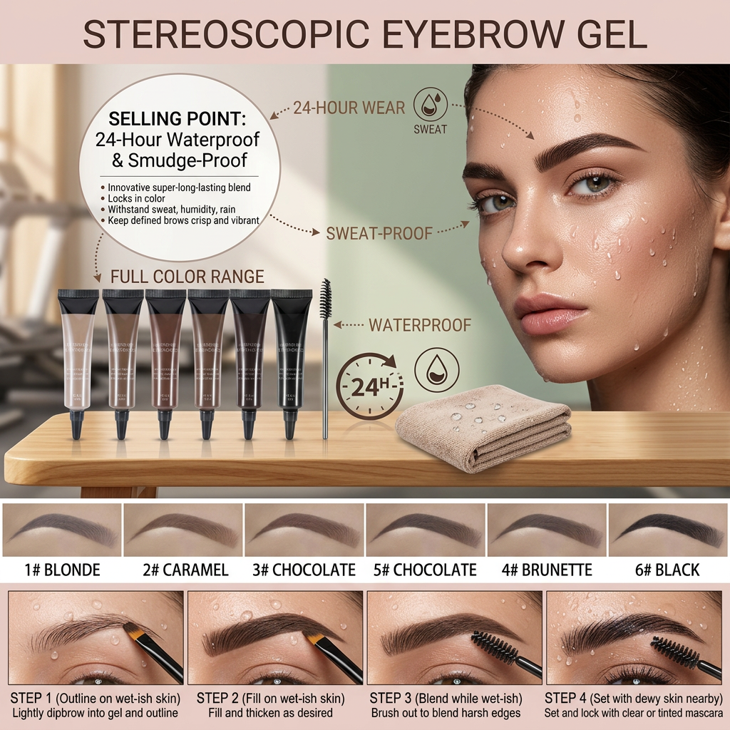 Waterproof Long-Lasting Liquid Eyebrow Gel⭐