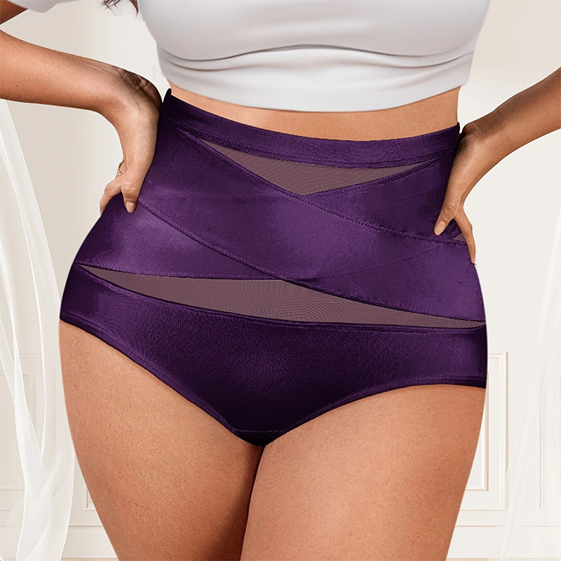 🎁Plus-Size High-Waist Cross Tummy Control Panties