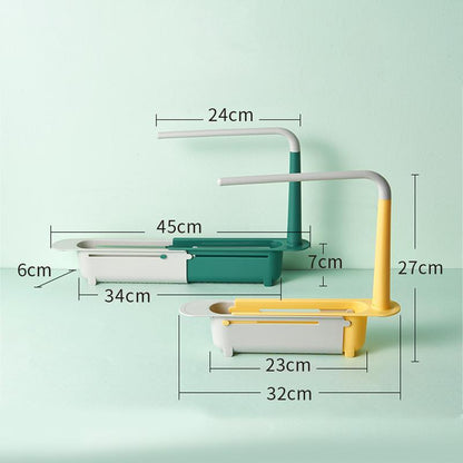 This telescopic rack turns it into organized storage — no drill, no tools, no measuring. 😌